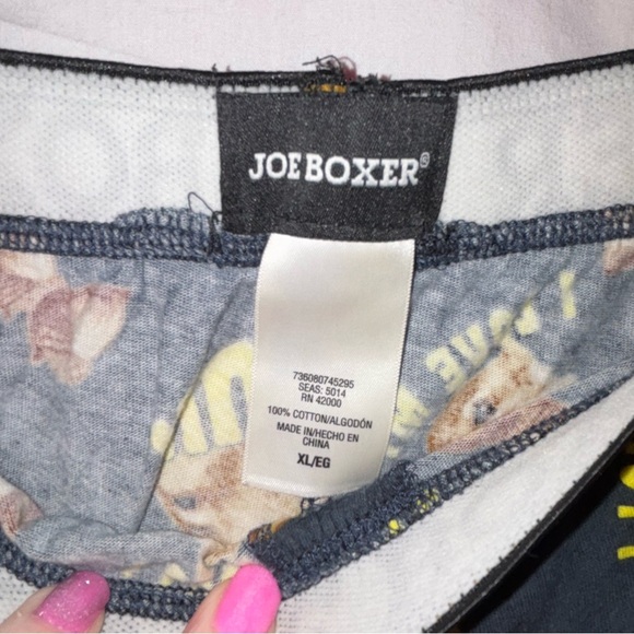 Joe Boxer Black Pajama Pants with I Love my Nuts Design - Picture 4 of 7